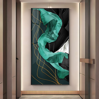 Emerald Elegance Premium Acrylic Vertical Wall Art