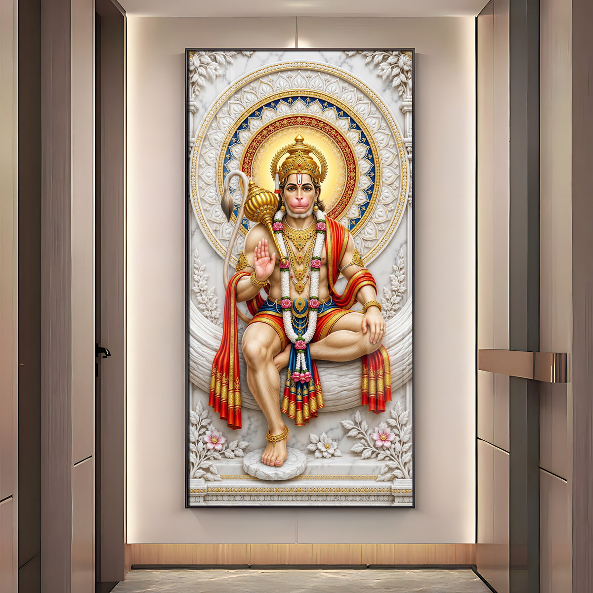 Sankat Mochan Premium Acrylic Vertical Wall Art