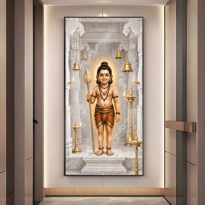 Child Lord Murugan Premium Acrylic Vertical Wall Art