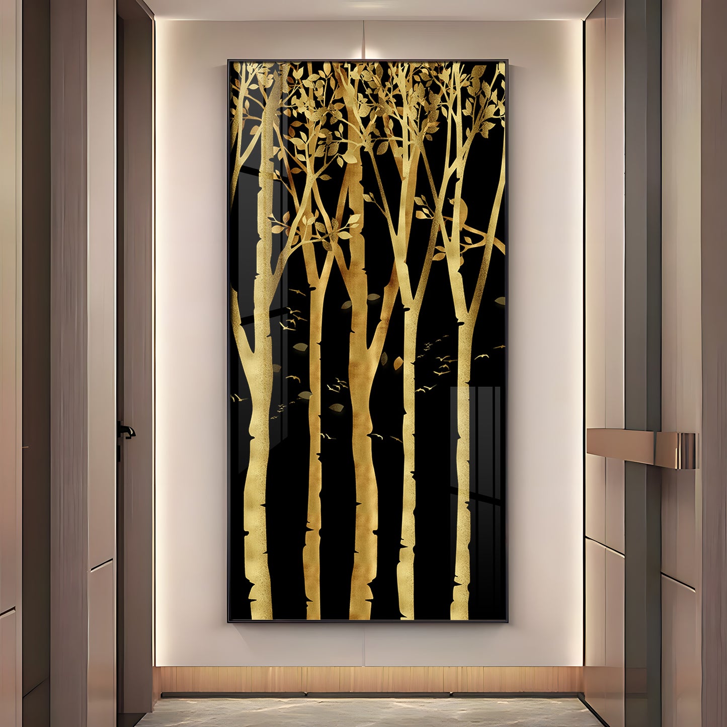 Flowers Abstract Landscape Premium Acrylic Vertical Wall Art