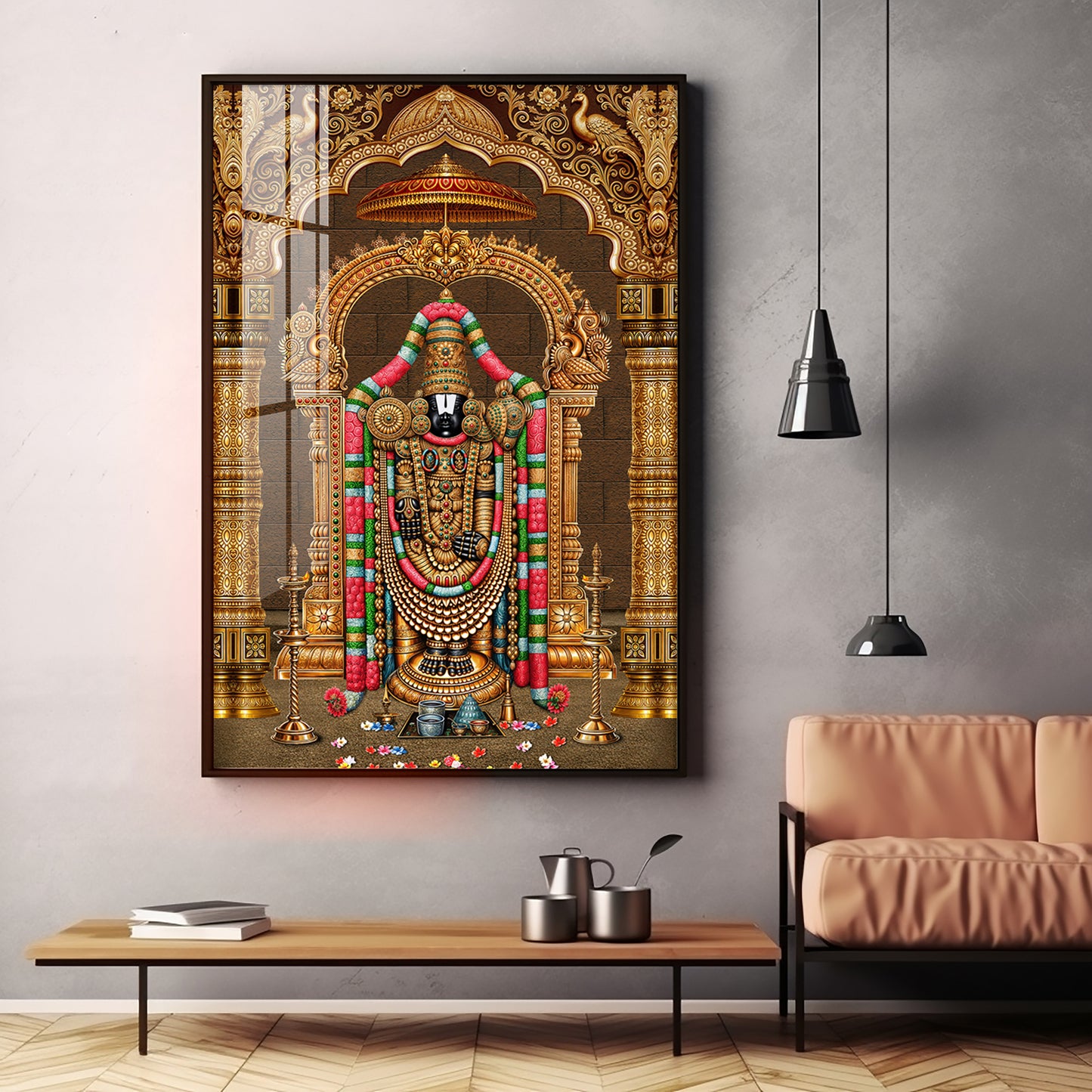 God Tirupati Balaji Premium Acrylic Vertical Wall Art