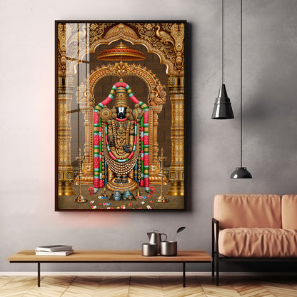 God Tirupati Balaji Premium Acrylic Vertical Wall Art