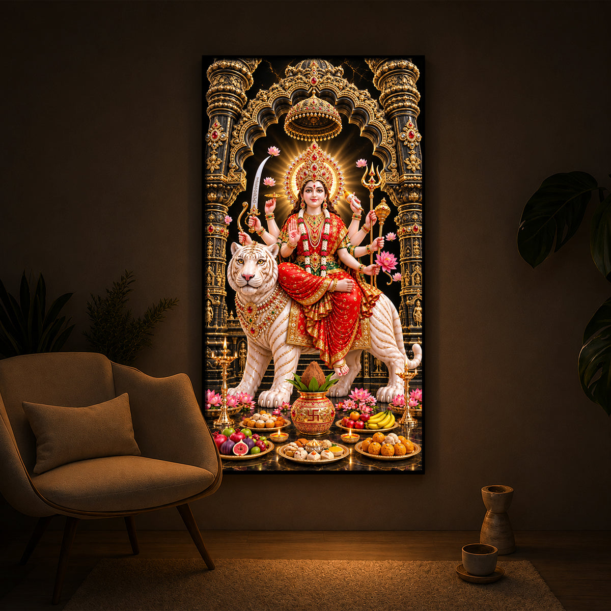 Amba Modern Luxury Backlight Vertical Wall Art