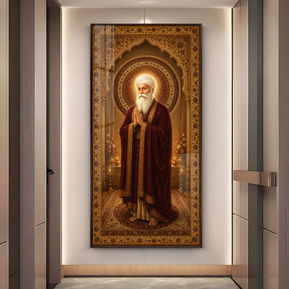 Spiritual Guru Nanak Dev Ji Premium Acrylic Vertical Wall Art