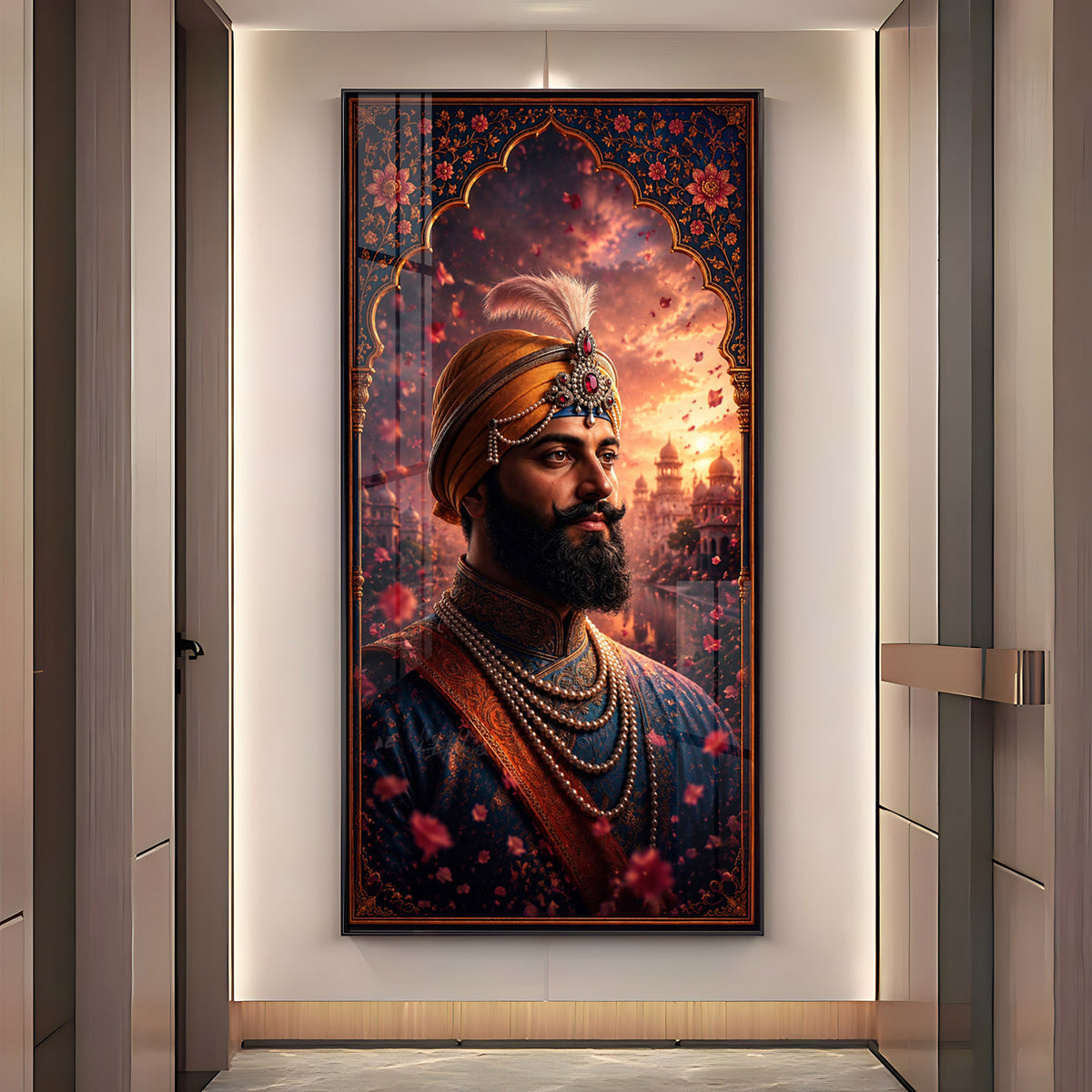 Divine Tenth Sikh Guru Gobind Singh Ji Premium Acrylic Vertical Wall Art