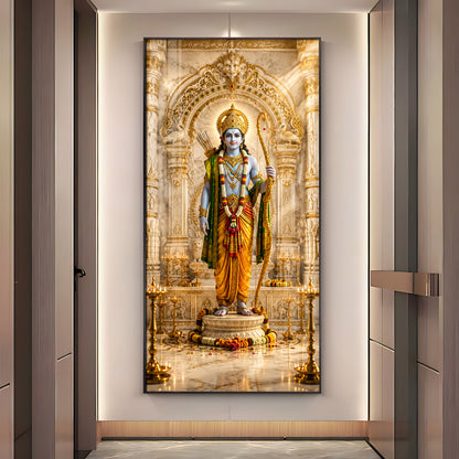 Depicting Lord Rama Premium Acrylic Vertical Wall Art