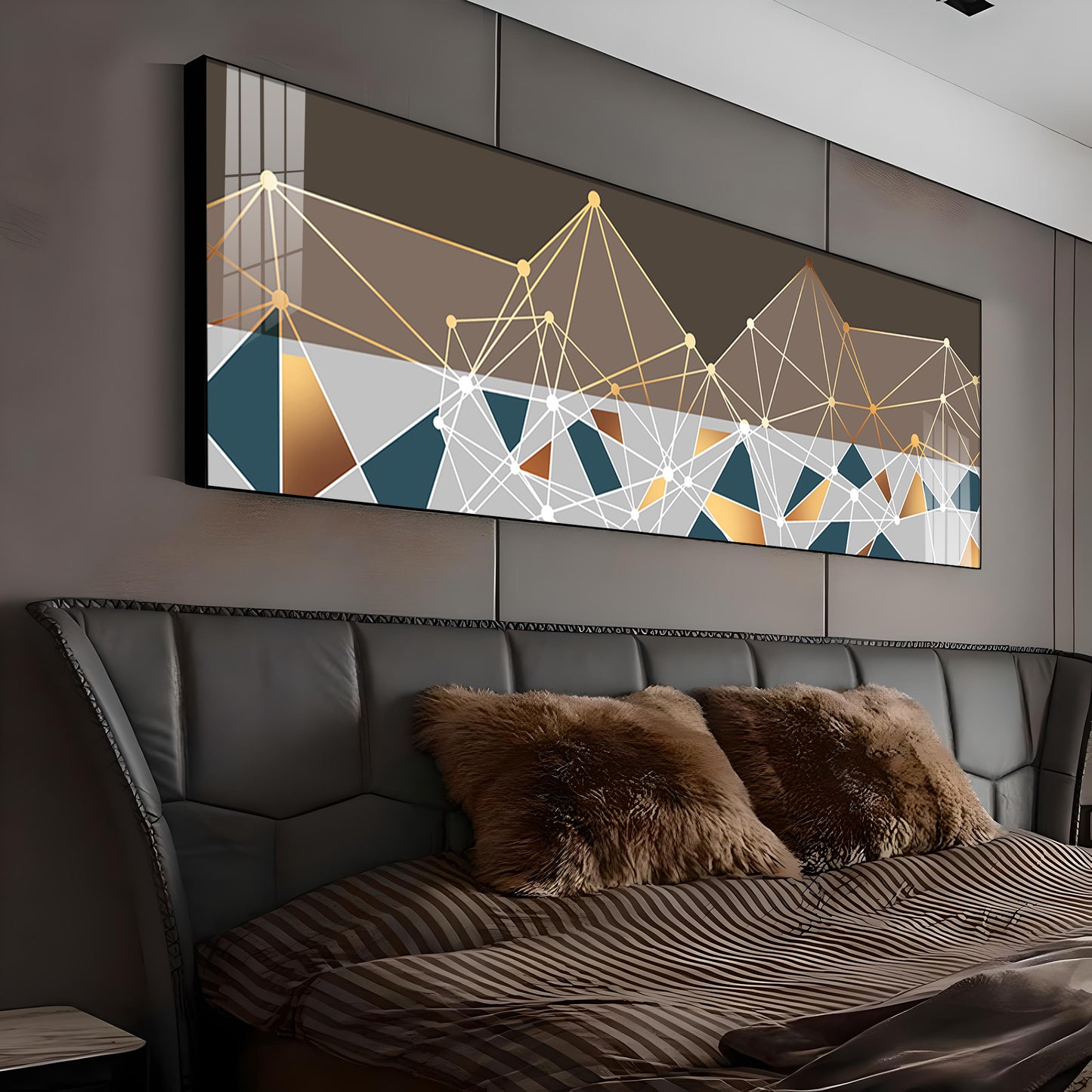 Geometric Harmony Premium Acrylic Horizontal Wall Art