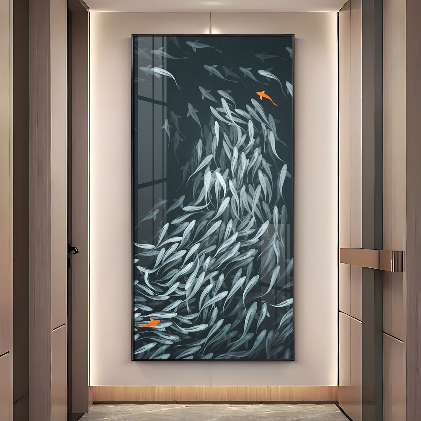 Fish Aquatic Harmony Premium Acrylic Vertical Wall Art