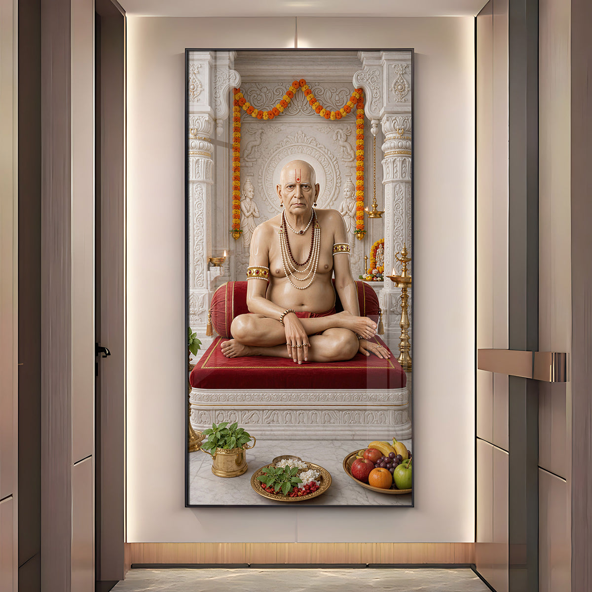 Swami Samarth Premium Acrylic Vertical Wall Art