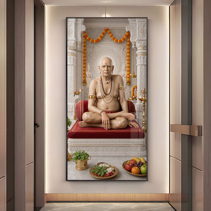 Swami Samarth Premium Acrylic Vertical Wall Art