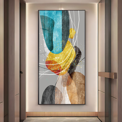 Abstract Textured Elements Premium Acrylic Vertical Wall Art