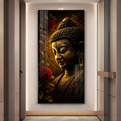 Beautiful Divine Buddha Premium Acrylic Vertical Wall Art