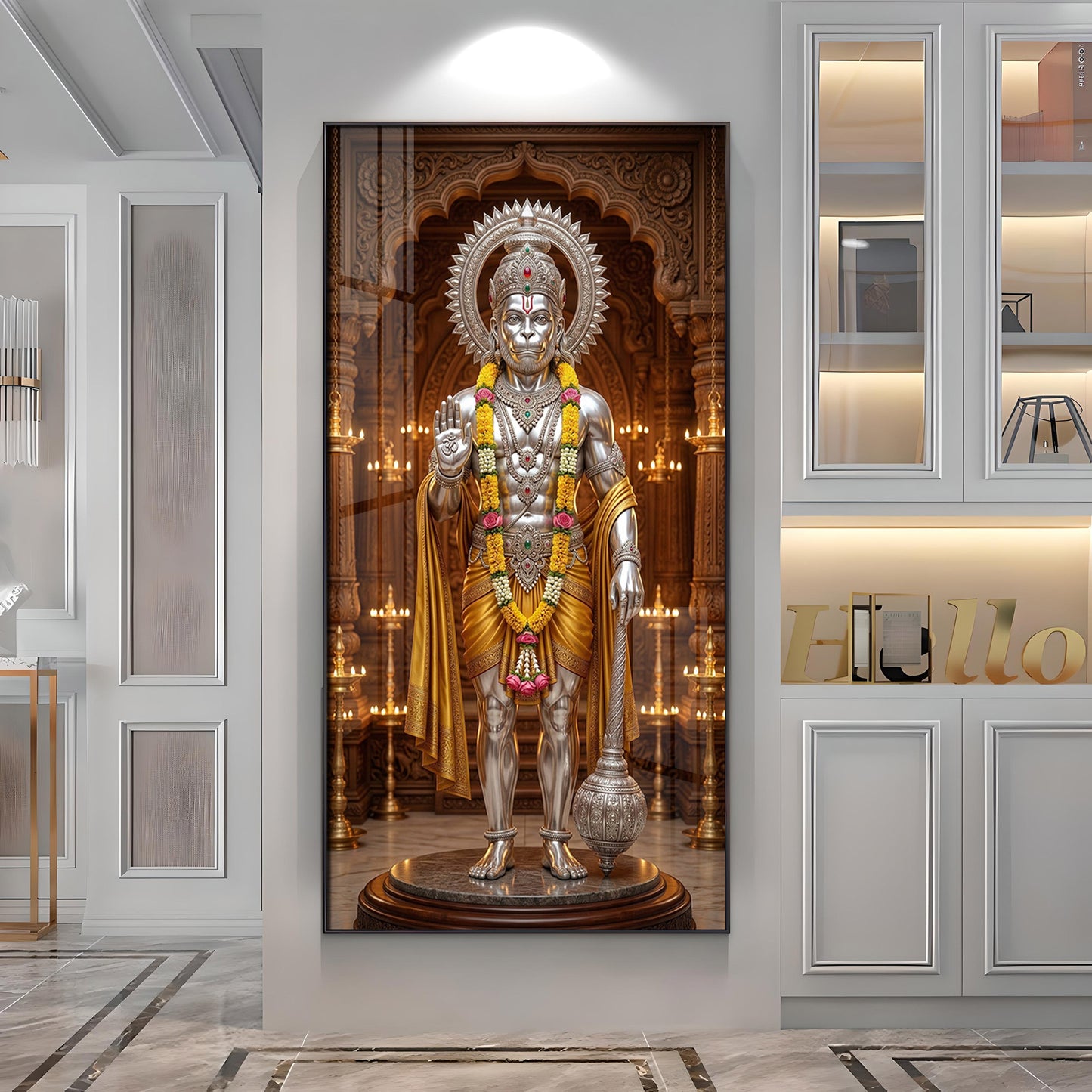 Jay Bajrangbali Premium Acrylic Vertical Wall Art