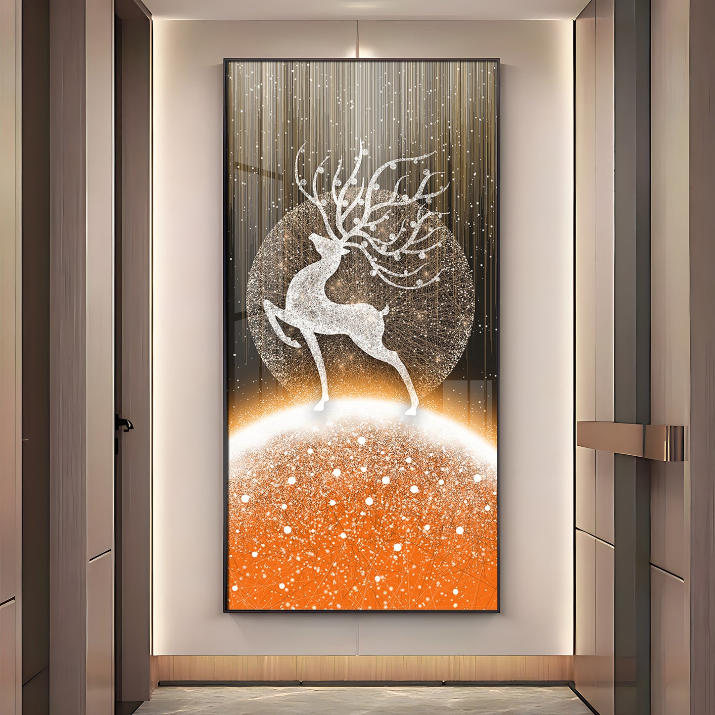 Deer Pure Elegance Premium Acrylic Vertical Wall Art