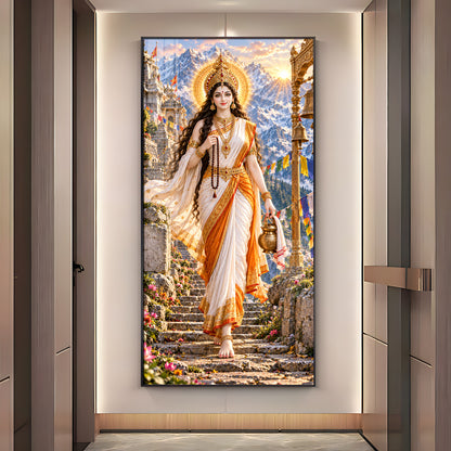 Divine Brahmacharini Maa Premium Acrylic Vertical Wall Art