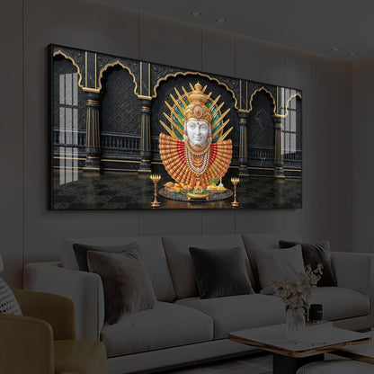 Goddess Renuka Modern Luxury Backlight Horizontal Wall Art