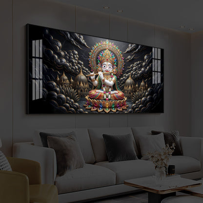 Lord Jagannath Modern Luxury Backlight Horizontal Wall Art