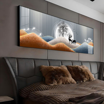 Deer & Tree Harmony Premium Acrylic Horizontal Wall Art