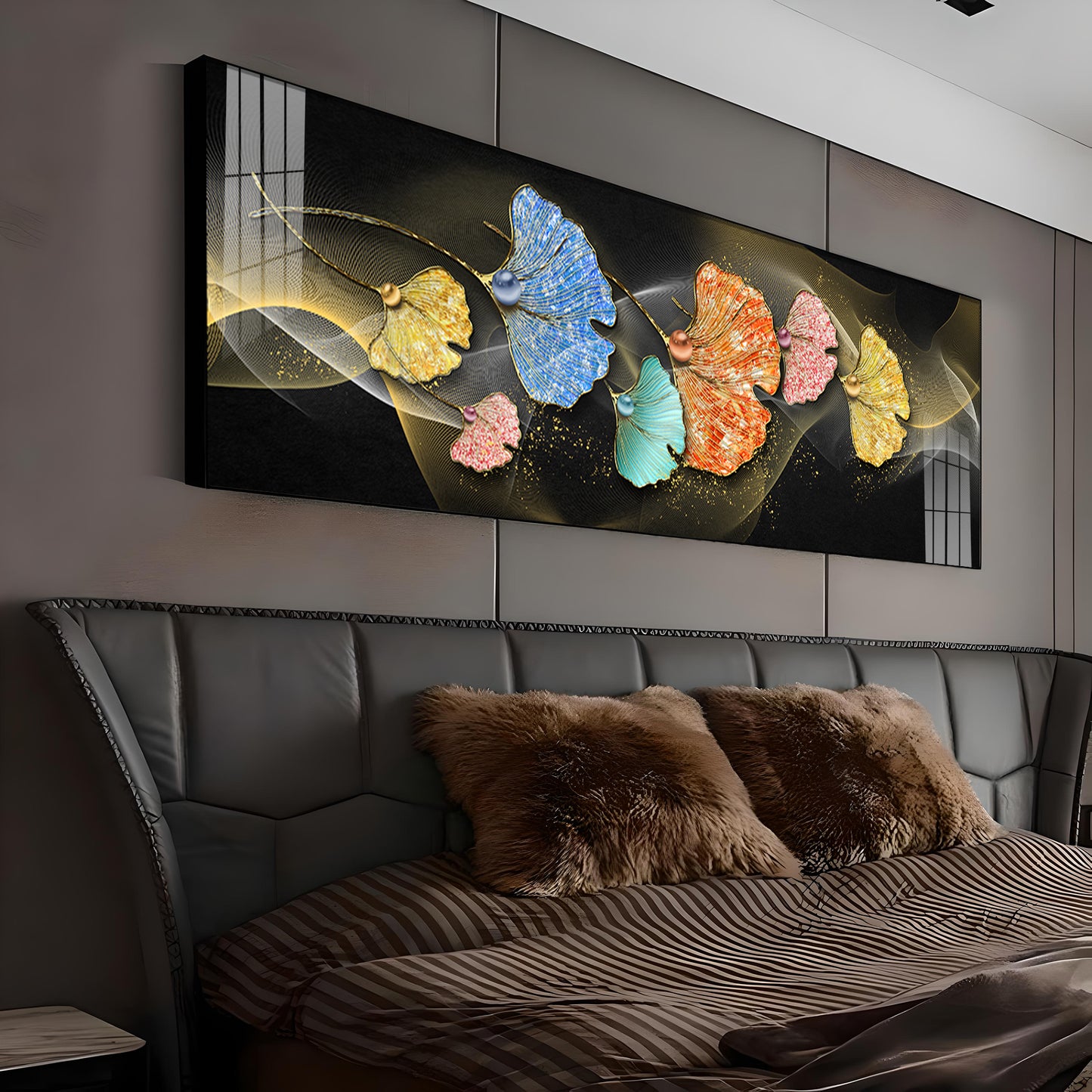 Leaf Bliss Premium Acrylic Horizontal Wall Art