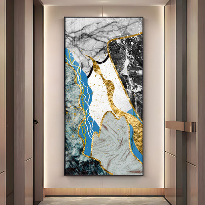 Blue Bliss Wave Premium Acrylic Vertical Wall Art