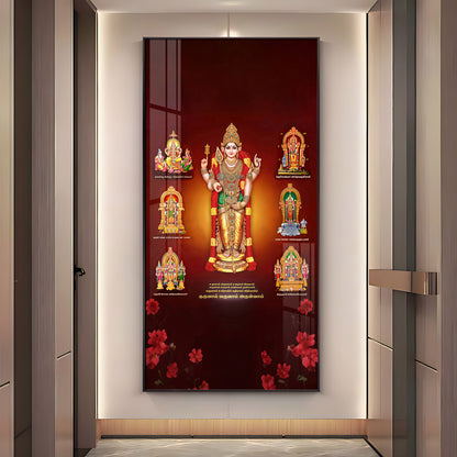 Thiruchendur Lord Murugan Premium Acrylic Vertical Wall Art