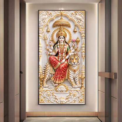 Royal Durga Maa Premium Acrylic Vertical Wall Art