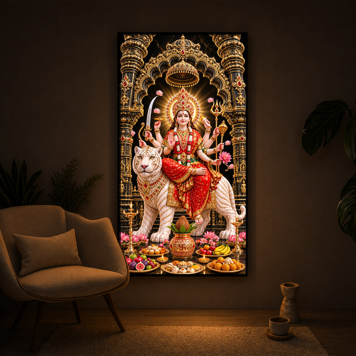 Amba Modern Luxury Backlight Vertical Wall Art