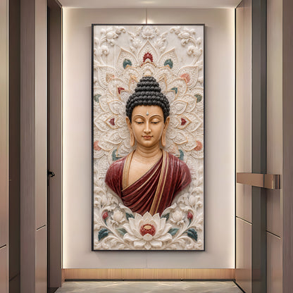Meditation Buddha Premium Acrylic Vertical Wall Art