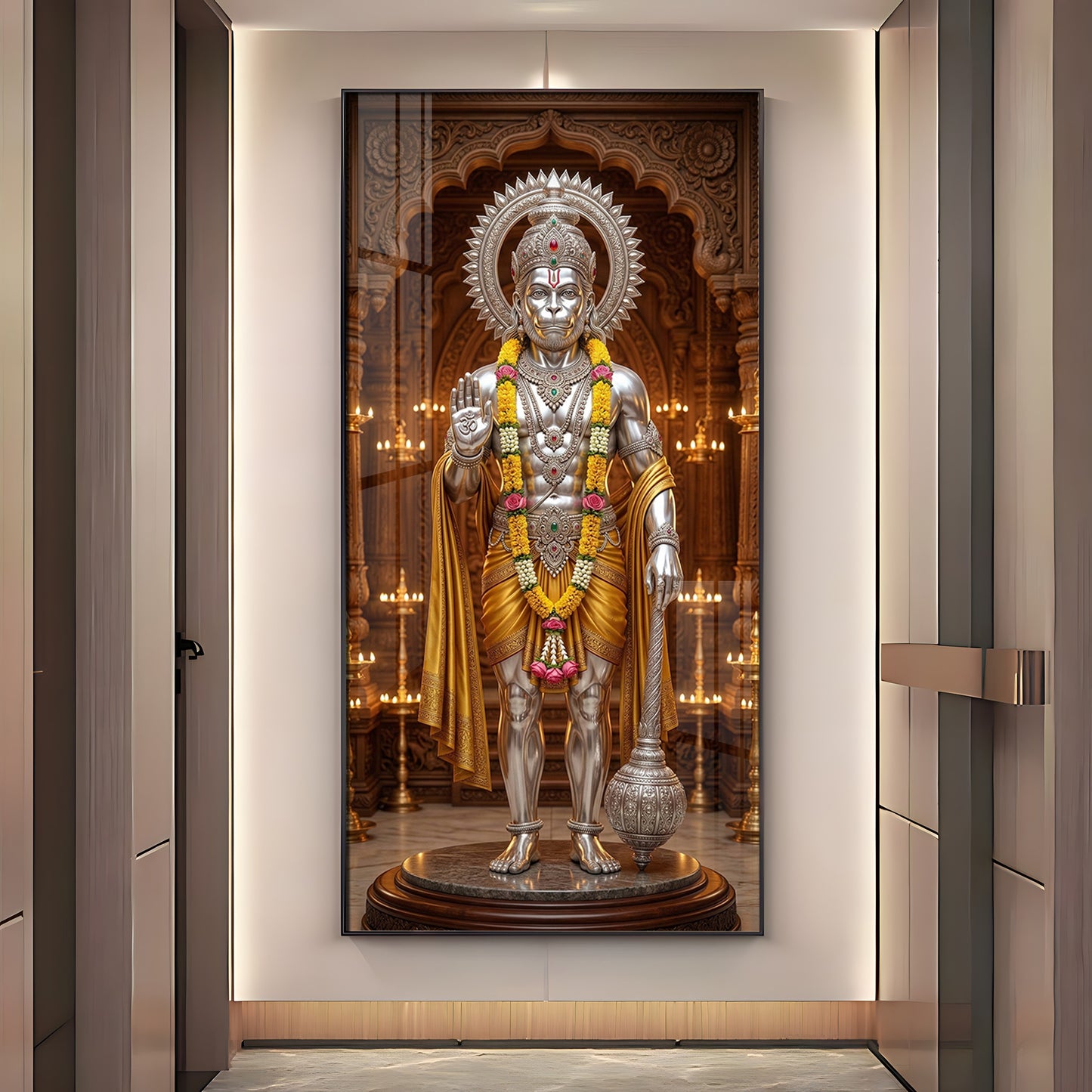 Jay Bajrangbali Premium Acrylic Vertical Wall Art