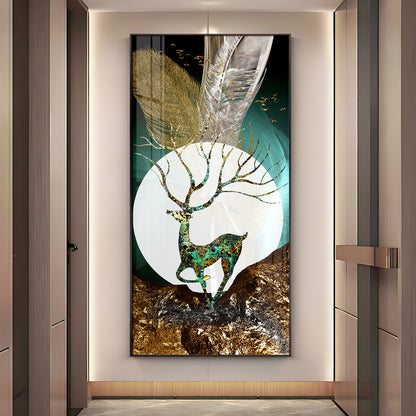 Majestic Deer Haven Premium Acrylic Vertical Wall Art