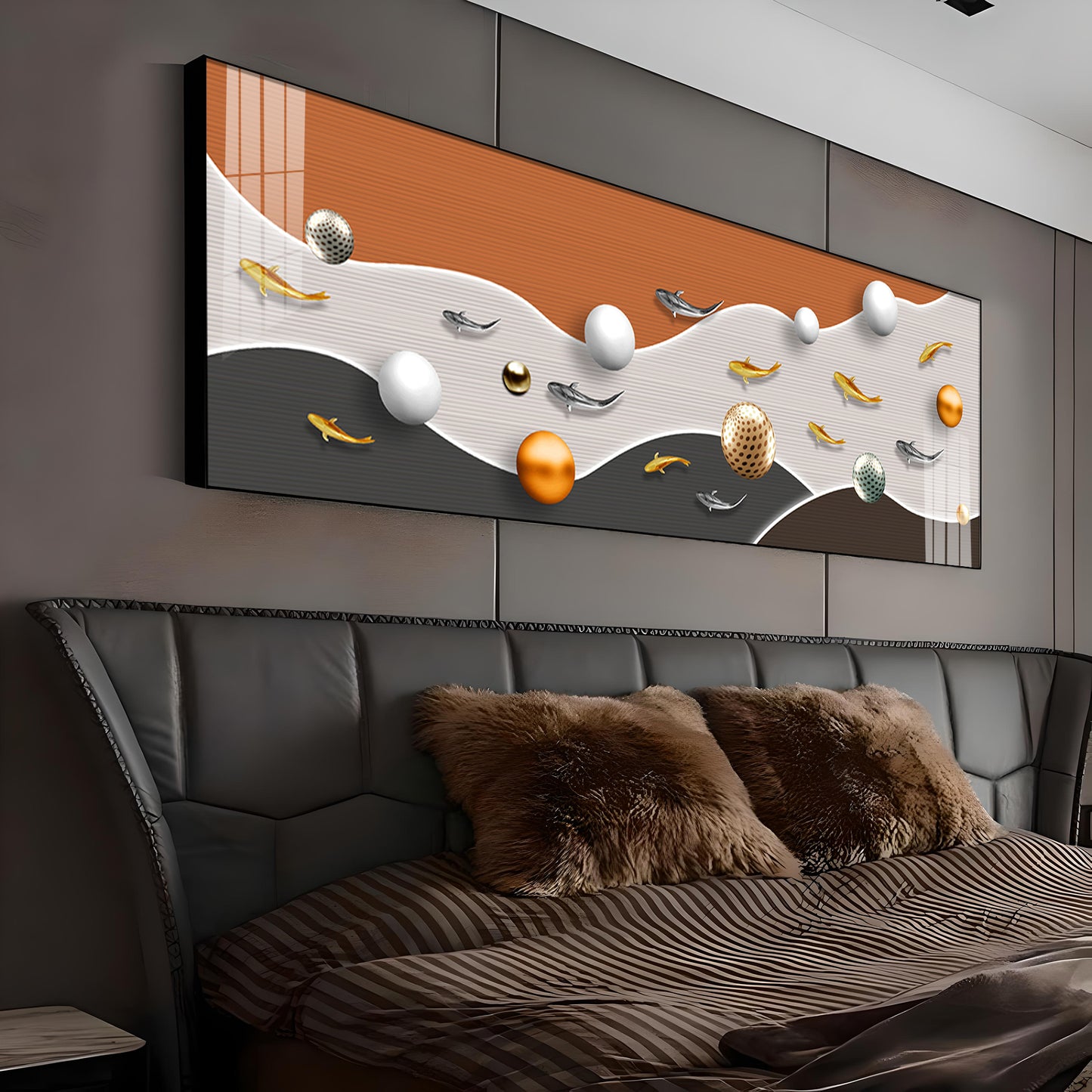 Festive Egg Fusion Premium Acrylic Horizontal Wall Art