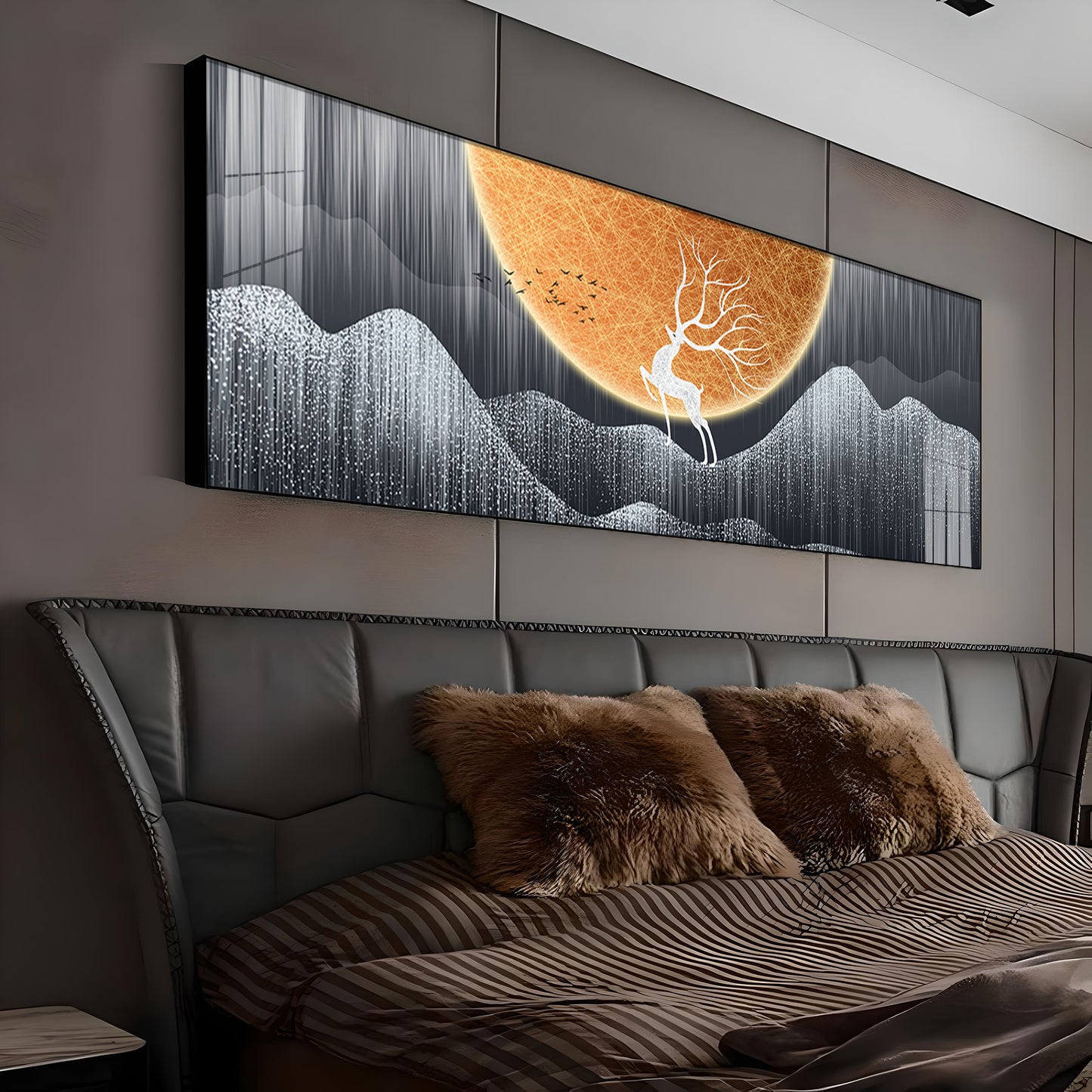 Deer in the Wild Premium Acrylic Horizontal Wall Art