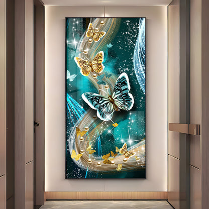 Pair Of Butterfly Premium Acrylic Vertical Wall Art
