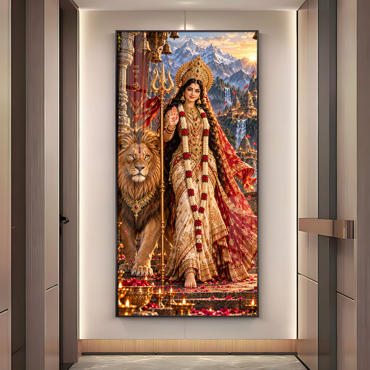 Maa Ambe Premium Acrylic Vertical Wall Art