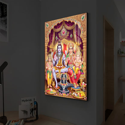 Namah Shivay Modern Luxury Backlight Vertical Wall Art