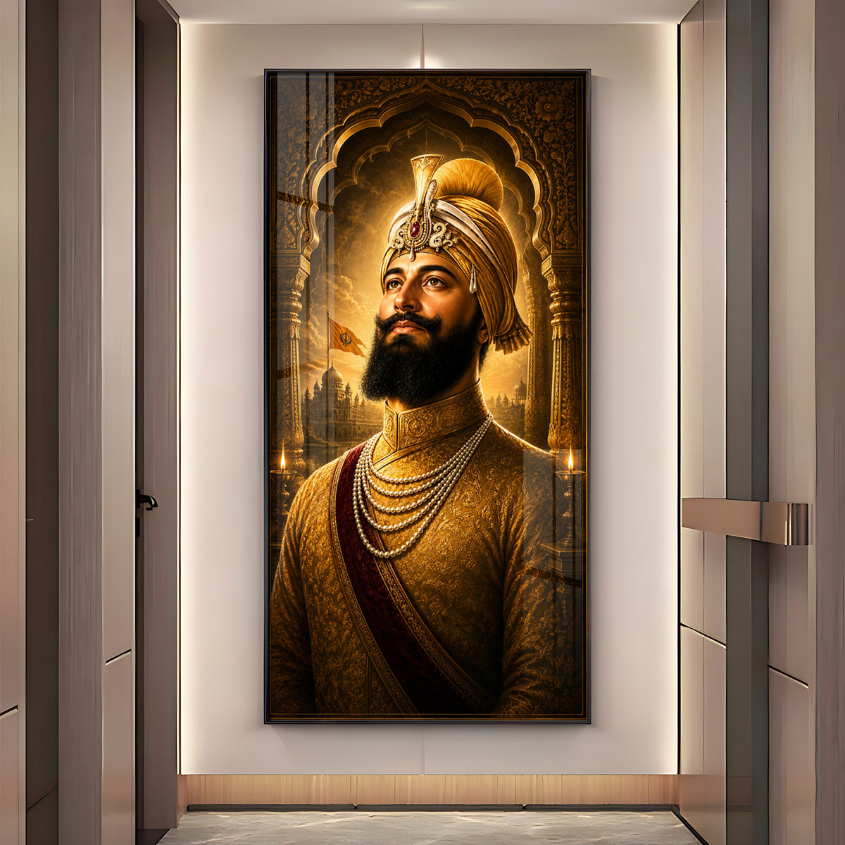 Spiritual Guru Gobind Singh Ji Premium Acrylic Vertical Wall Art