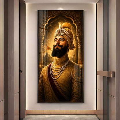 Spiritual Guru Gobind Singh Ji Premium Acrylic Vertical Wall Art