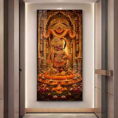 Divine Salangpur Hanumanji Premium Acrylic Vertical Wall Art