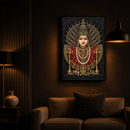 Renuka Devi Modern Luxury Backlight Vertical Wall Art