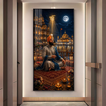 Harmandir Sahib Ji Premium Acrylic Vertical Wall Art
