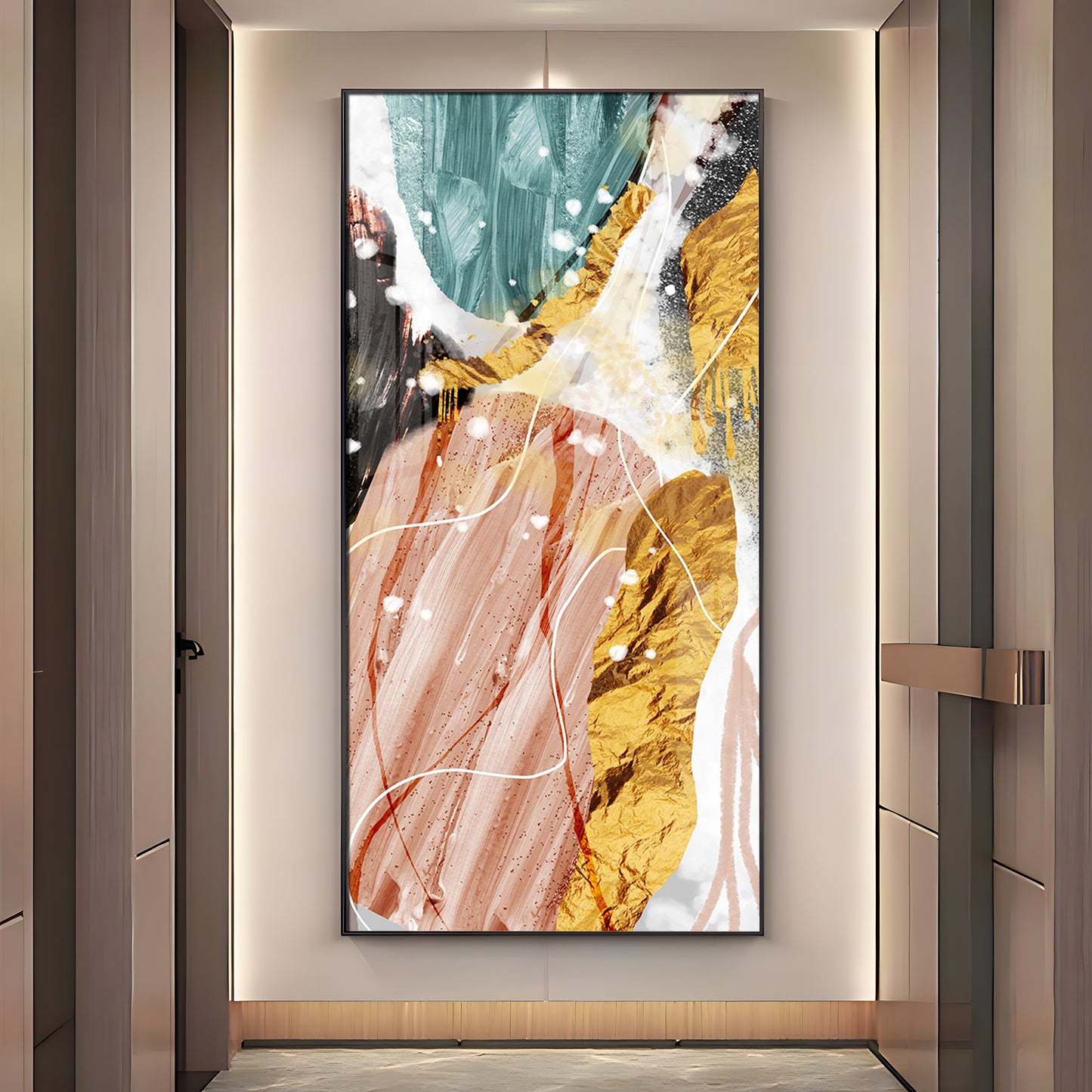 Abstract Aura Premium Acrylic Vertical Wall Art