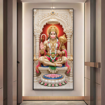 Divine Hanuman Ji Premium Acrylic Vertical Wall Art