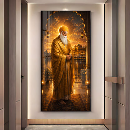 Founder Of Sikhism Guru Nanak Dev Ji Premium Acrylic Vertical Wall Art
