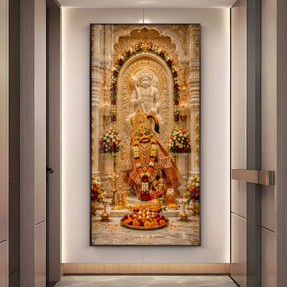 Divine Salangpur Hanumanji In Temple Premium Acrylic Vertical Wall Art