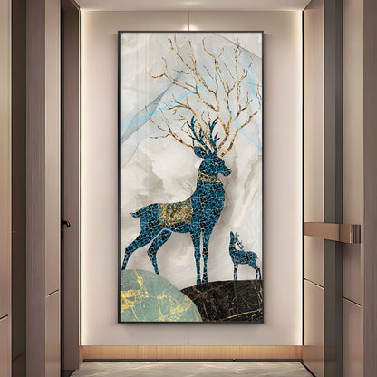 Pair Of Two Deer Premium Acrylic Vertical Wall Art