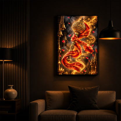 Golden Gada Modern Luxury Backlight Vertical Wall Art