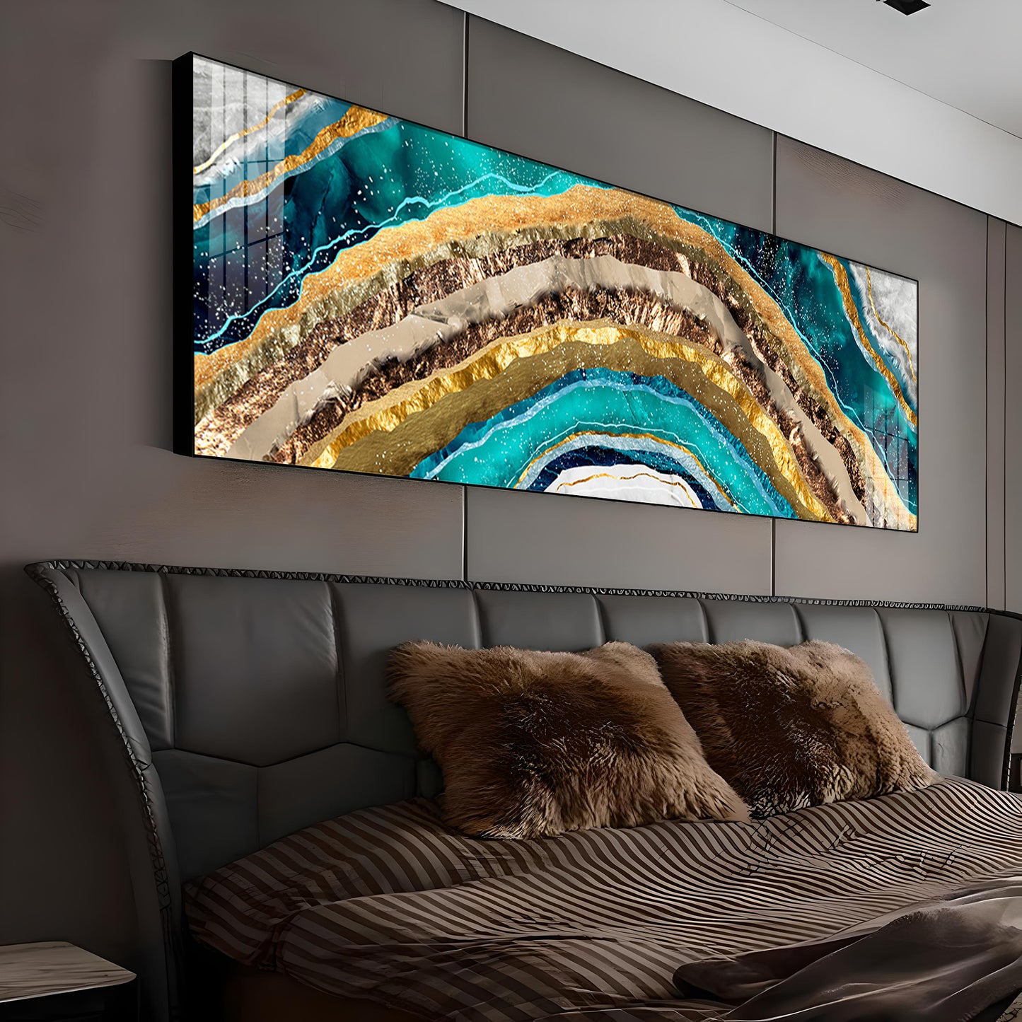 Multi Colored Abstract Premium Acrylic Horizontal Wall Art