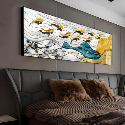 Golden Wings Elegance Premium Acrylic Horizontal Wall Art
