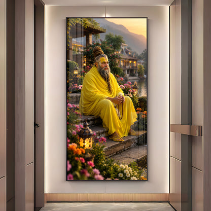 Shri Premanand Ji Maharaj Premium Acrylic Vertical Wall Art