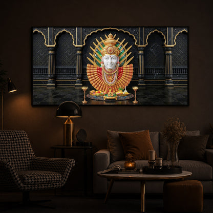 Goddess Renuka Modern Luxury Backlight Horizontal Wall Art